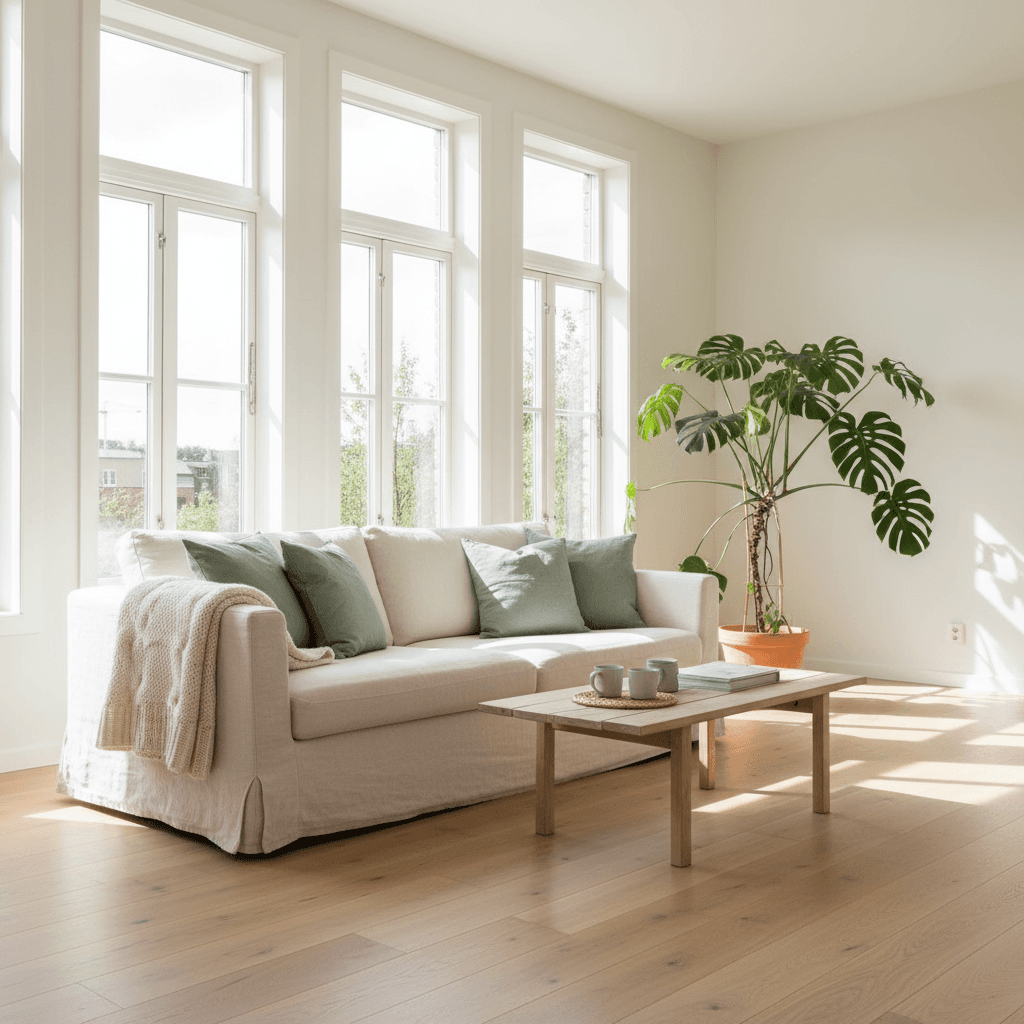 Decor Home AI showing beautiful Japandi living room makeover - AI Interior Design App example