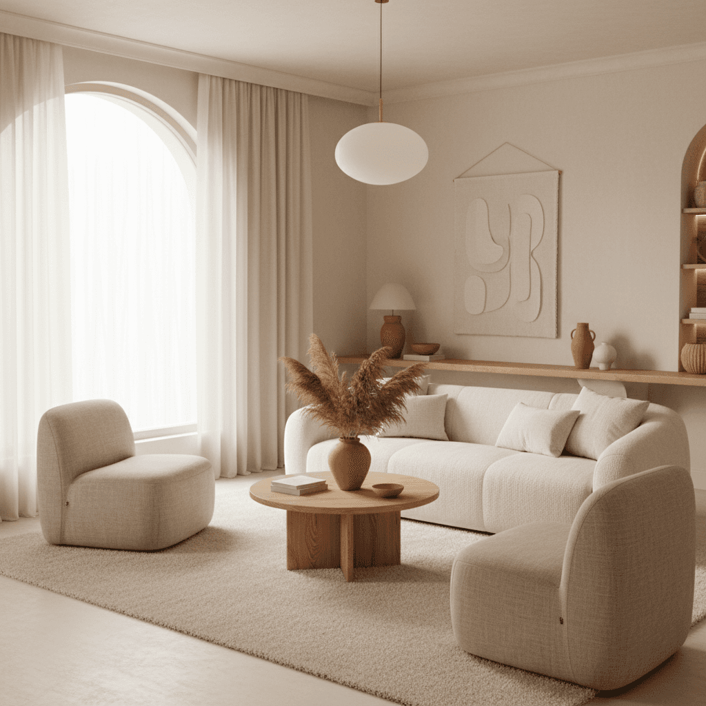Decor Home AI Decoration App showing warm cozy interior